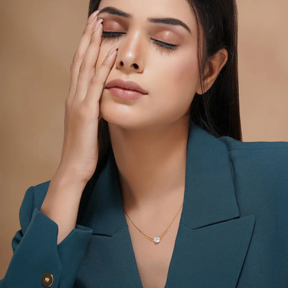 Diamond Necklace + Classic V Ring Combo