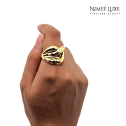 Aslaug Adjustable Ring Gold Plated AR16