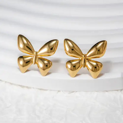 Jade Heart Necklace + Butterfly Earrings Combo