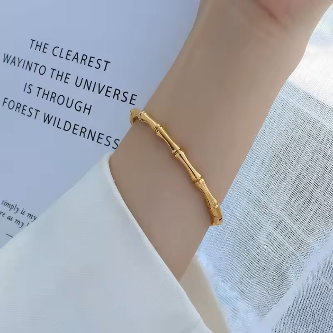 Golden Diamond Necklace & Bamboo Kada Combo