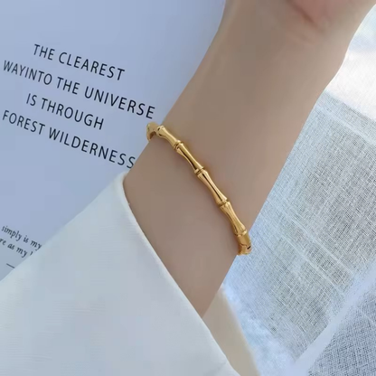 Golden Diamond Necklace & Bamboo Kada Combo