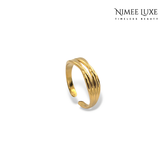 Almost Infinity Adjustable Ring 18K Gold Plated AR45