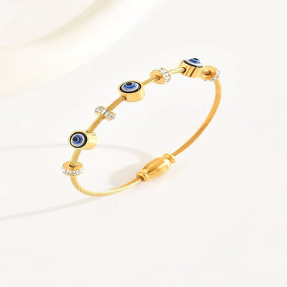 Evil Eye Star Charm Necklace + Evil Eye Kada Bracelet Combo