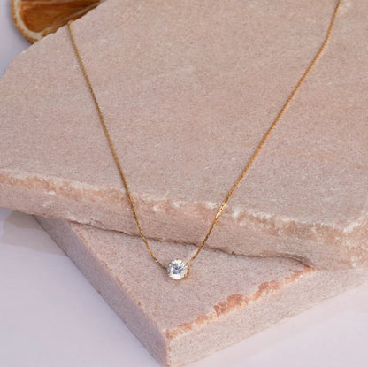 Diamond Necklace + Classic V Ring Combo