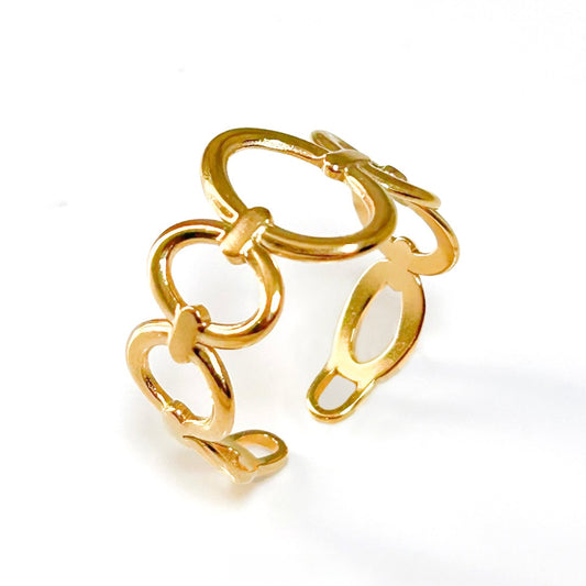 Udaya Adjustable Ring 18K Gold Plated AR53