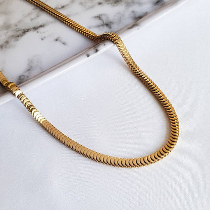 Centipede Snake Chain 18K Gold Plated, Waterproof, Anti-Tarnish 21 inches