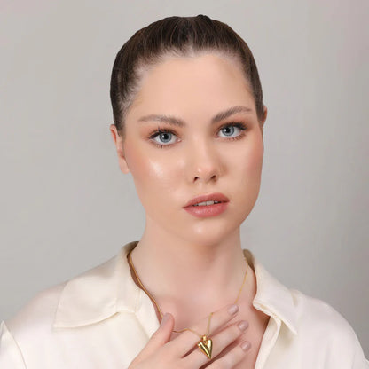 Heart Vintage Necklace + Vintage Long Heart Earring Combo